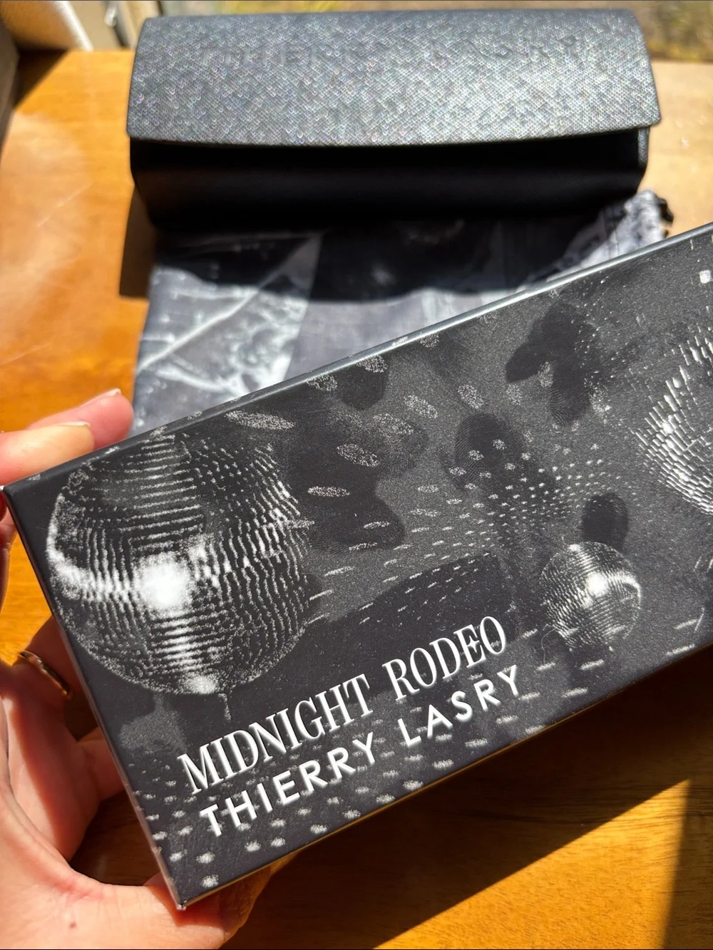 THIERRY LASRY x Midnight Rodeo Thick Frame Sunglasses & Case, Bag, Original Box